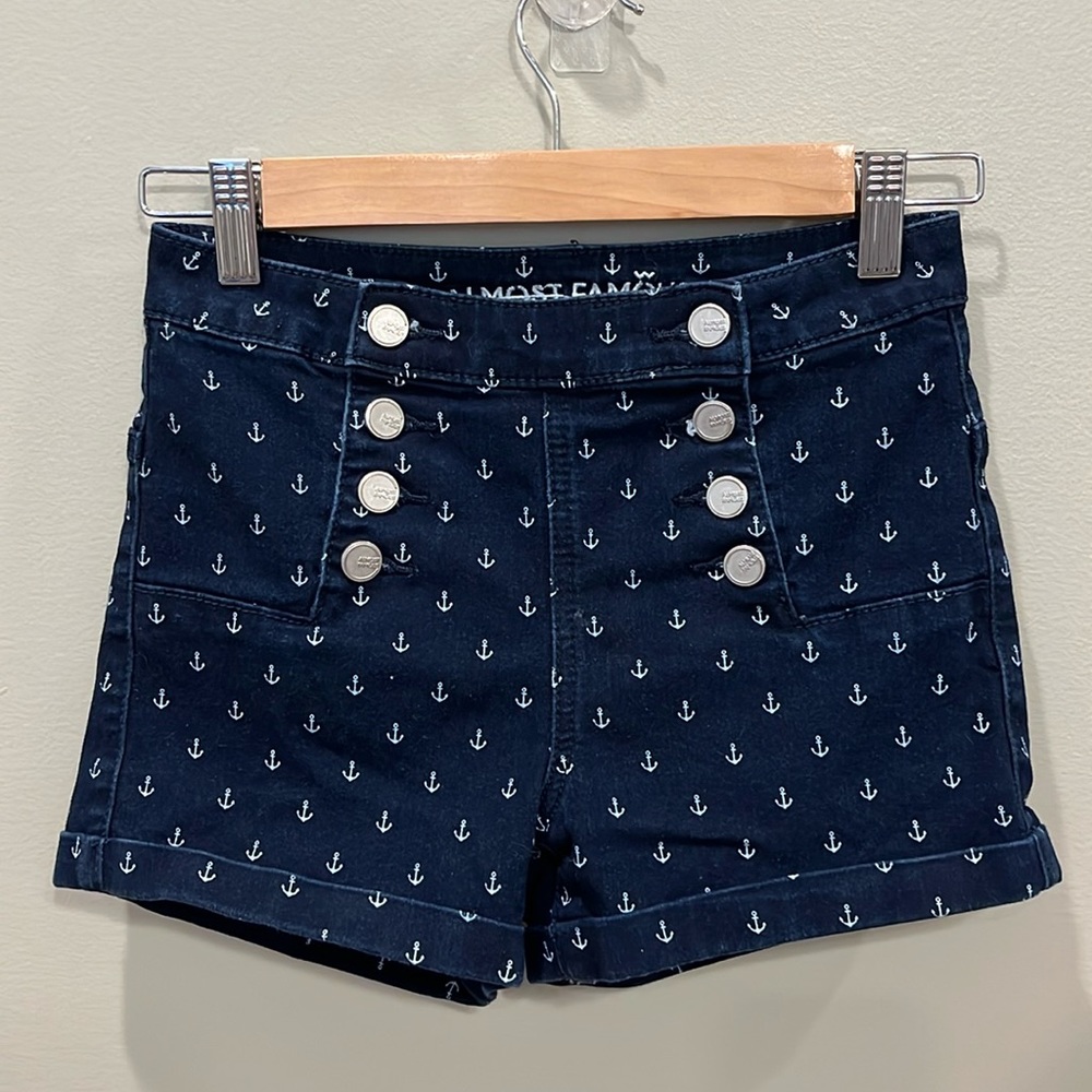 Almost Famous Navy White Shorts Anchor
